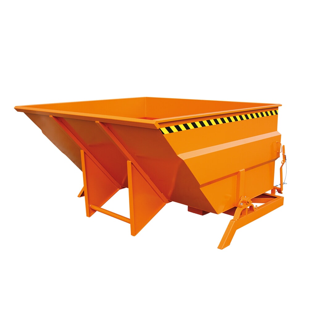 Produktabbildung: Eichinger® Kippbehälter extragross und massiv, 2500 kg, 3000 Liter, reinorange