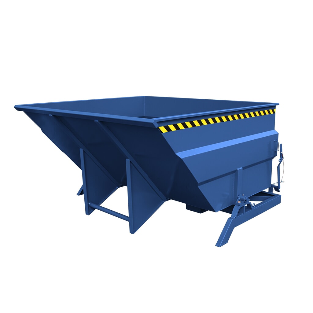Eichinger® Kippbehälter extragross und massiv, 2500 kg, 3000 Liter, enzianblau Produktabbildung: Eichinger® Kippbehälter extragross und massiv, 2500 kg, 3000 Liter, enzianblau