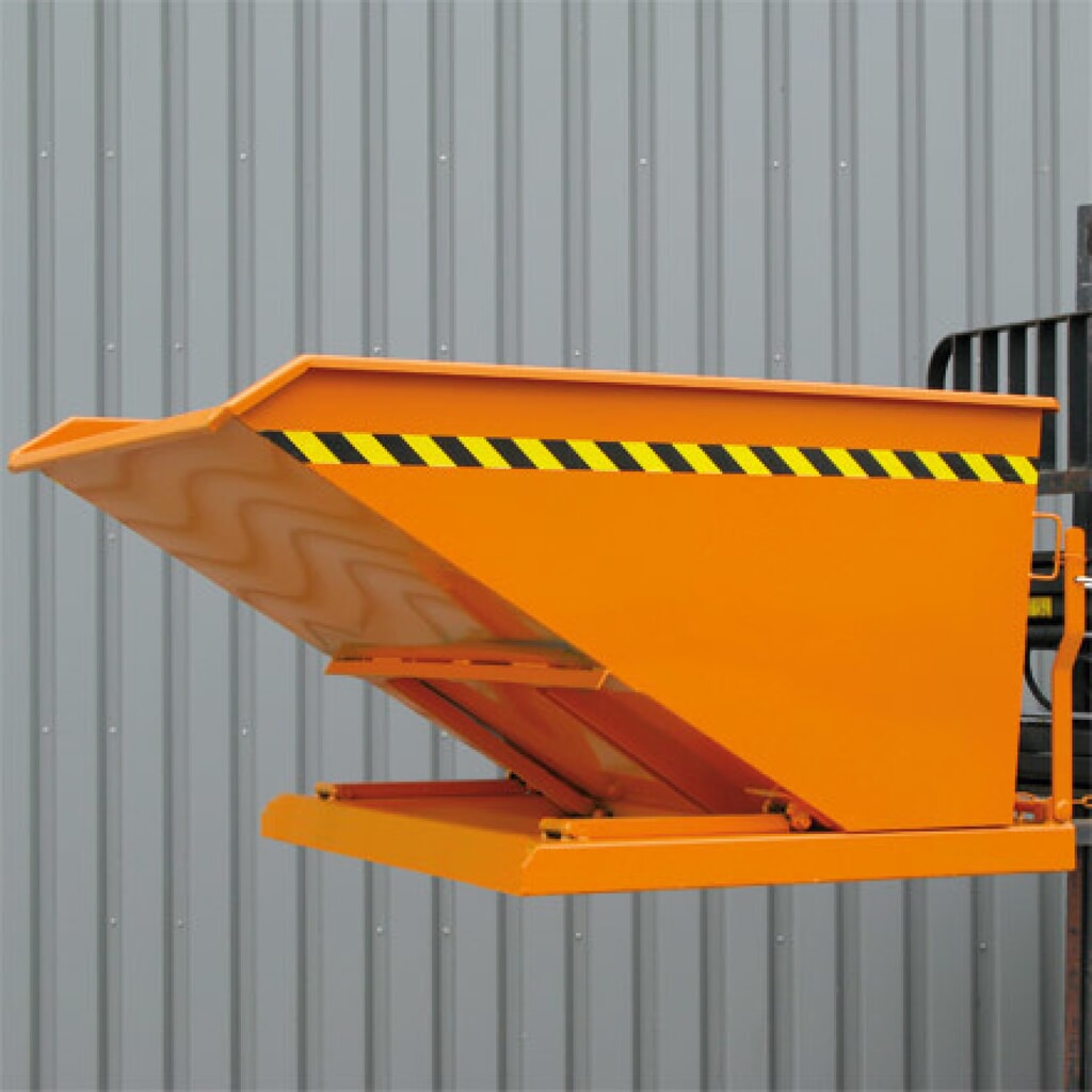 Produktabbildung Nr. 2: Eichinger® Kippbehälter in niedriger Bauhöhe, 1000 kg, 300 Liter, reinorange