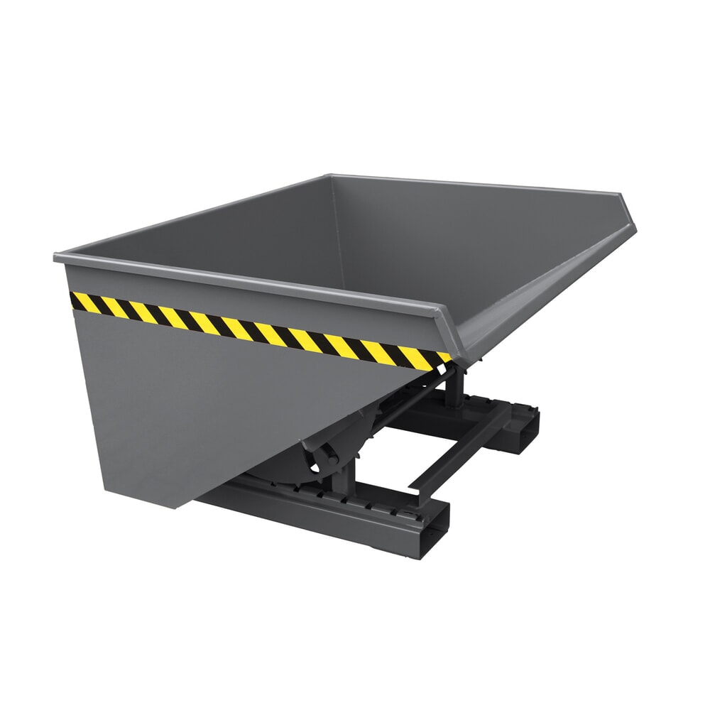 Produktabbildung Nr. 1: Eichinger® Schwerlast-Kippbehälter mit Abrollkufen, 1500 kg, 1250 Liter, anthrazitgrau