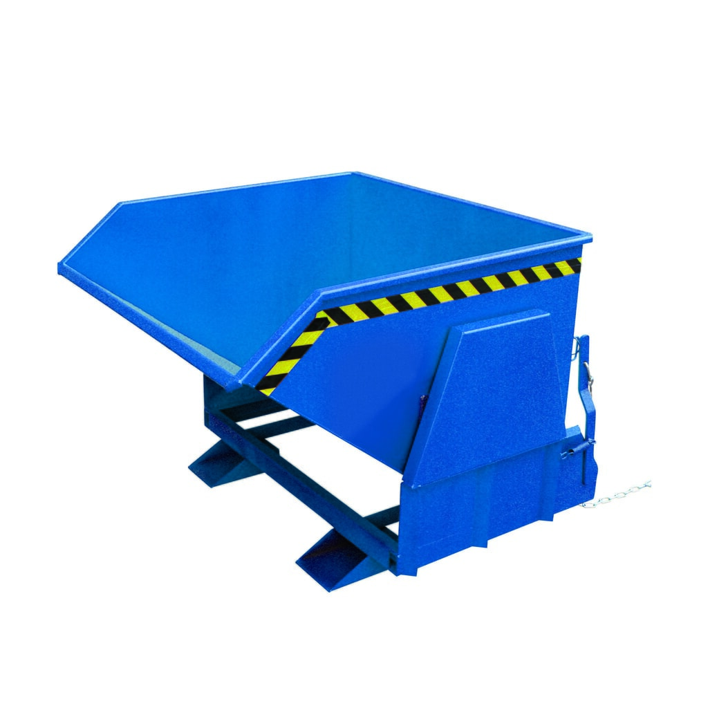Eichinger® Schwerlast-Kippbehälter mit geschützten Abrollkufen, 2500 kg, 1250 Liter, enzianblau Produktabbildung: Eichinger® Schwerlast-Kippbehälter mit geschützten Abrollkufen, 2500 kg, 1250 Liter, enzianblau