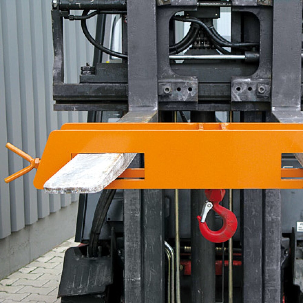 Produktabbildung Nr. 2: Eichinger® Lasthaken Stapler-Aufsatz über zwei Gabelzinken, 2500 kg, reinorange