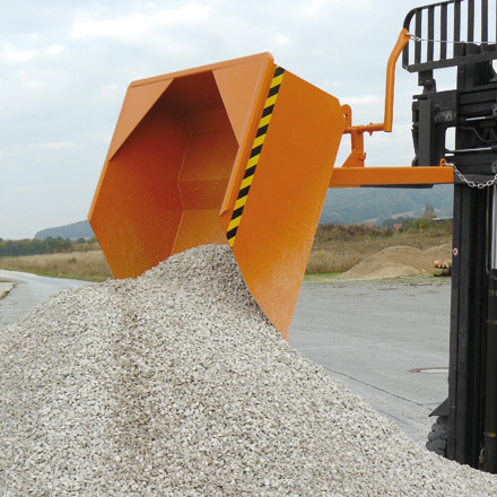 Produktabbildung Nr. 3: Eichinger® Schaufel mit geschlossenen Stapler-Einfahrtaschen, 1500 kg, 300 Liter reinorange