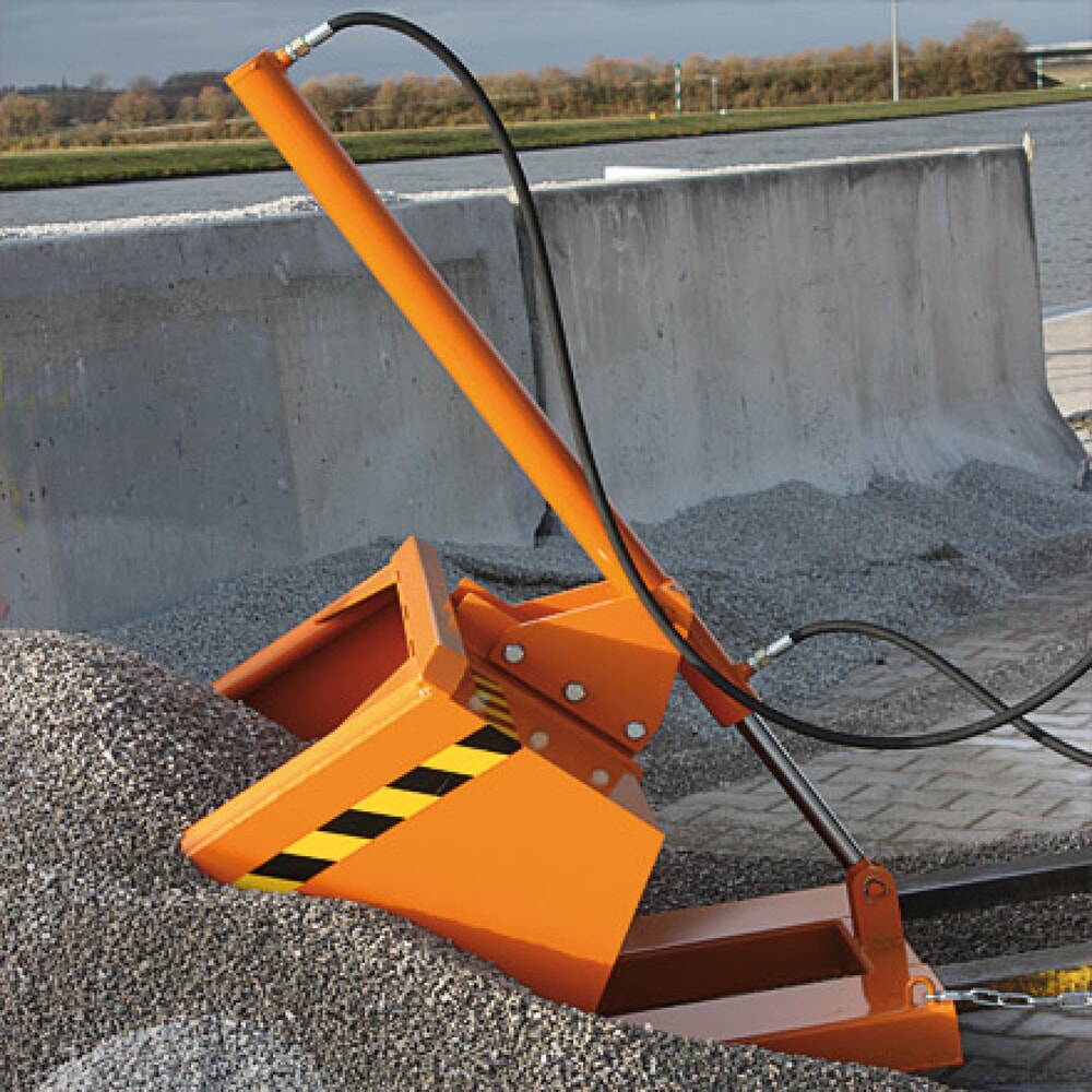 Produktabbildung Nr. 2: Eichinger® Schaufel mit hydraulischer Kippvorrichtung, 1000 kg, 500 Liter, reinorange