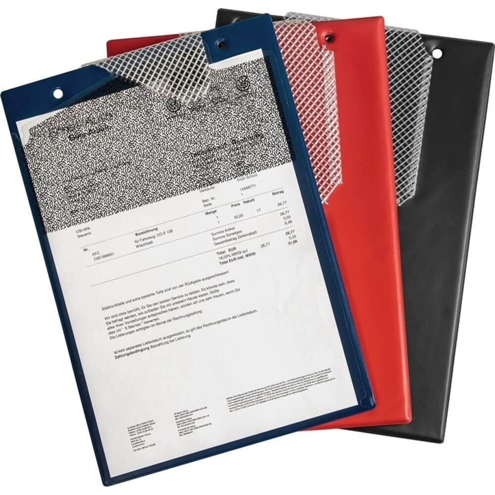 Produktabbildung Nr. 2: EICHNER Auftragstasche, DIN A4, m.Klettverschluss, Kordel u. 2 Fächer, VE = 10 Stück, blau