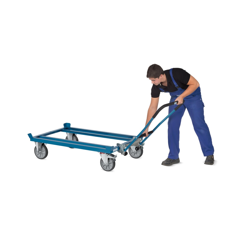 Produktabbildung Nr. 2: Einklink-Rohrschiebebügel für fetra® Fahrgestelle mit Fangecken