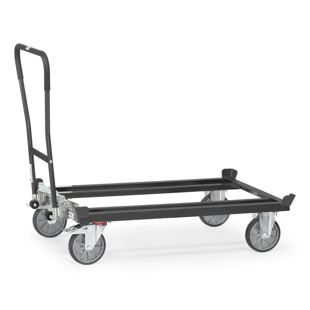 Produktabbildung Nr. 6: Einklink-Rohrschiebebügel für fetra® Fahrgestelle mit Fangecken, anthrazitgrau
