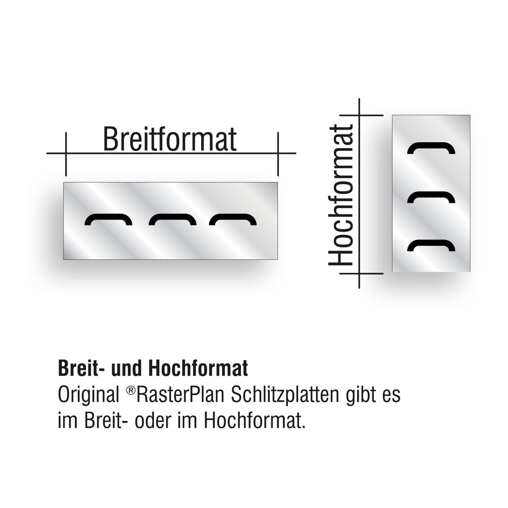 Produktabbildung Nr. 11: Kappes RasterPlan Schlitzplatte, Querformat, HxB 450 x 500 mm, lichtgrau