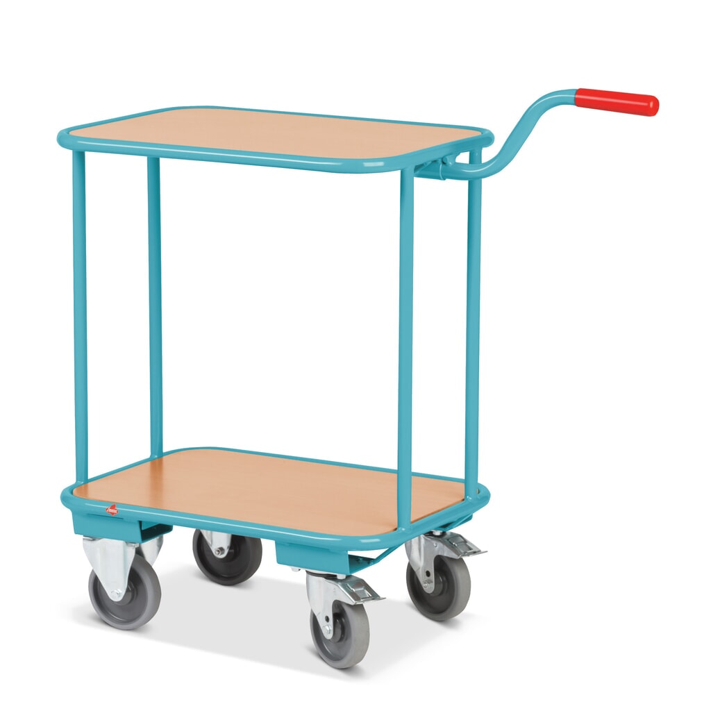 Etagen-Griffroller Ameise®, 2 Etagen à 603 x 450 mm, mit Zentralbremse Produktabbildung Nr. 4: Etagen-Griffroller Ameise®, 2 Etagen à 603 x 450 mm, mit Zentralbremse