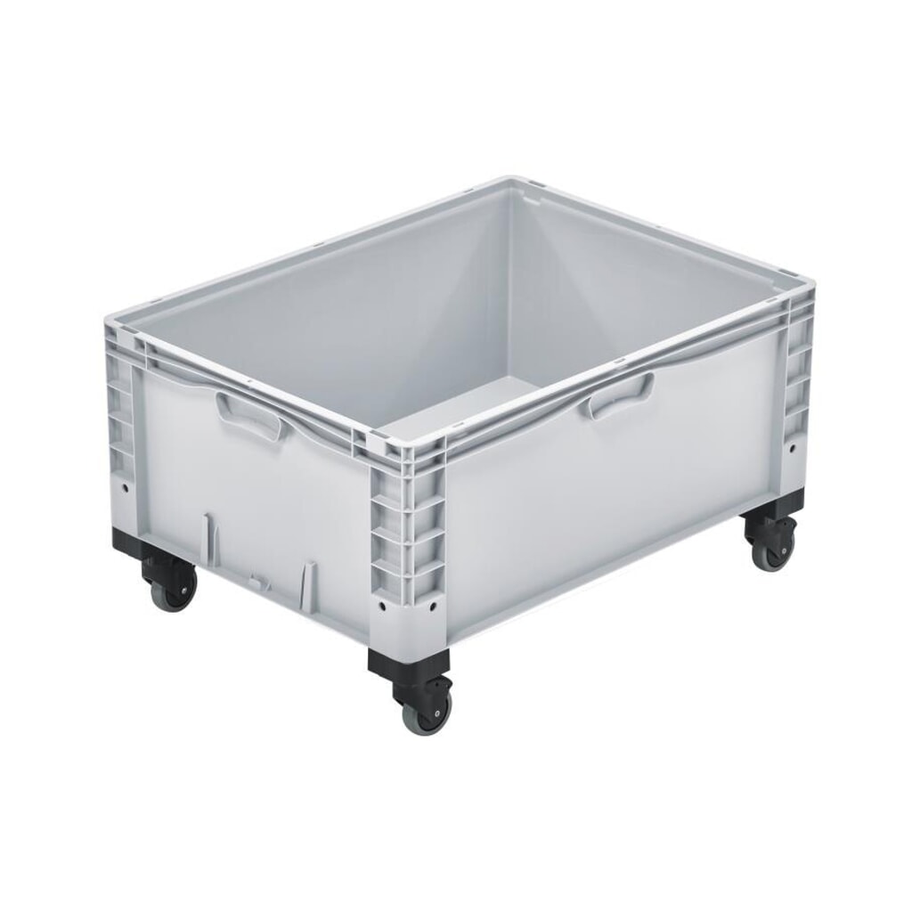 Alpha Eurobox aus PP mit geschlossenen Wänden, HxBxT 460 x 600 x 800 mm, mit Rollen Produktabbildung: Alpha Eurobox aus PP mit geschlossenen Wänden, HxBxT 460 x 600 x 800 mm, mit Rollen
