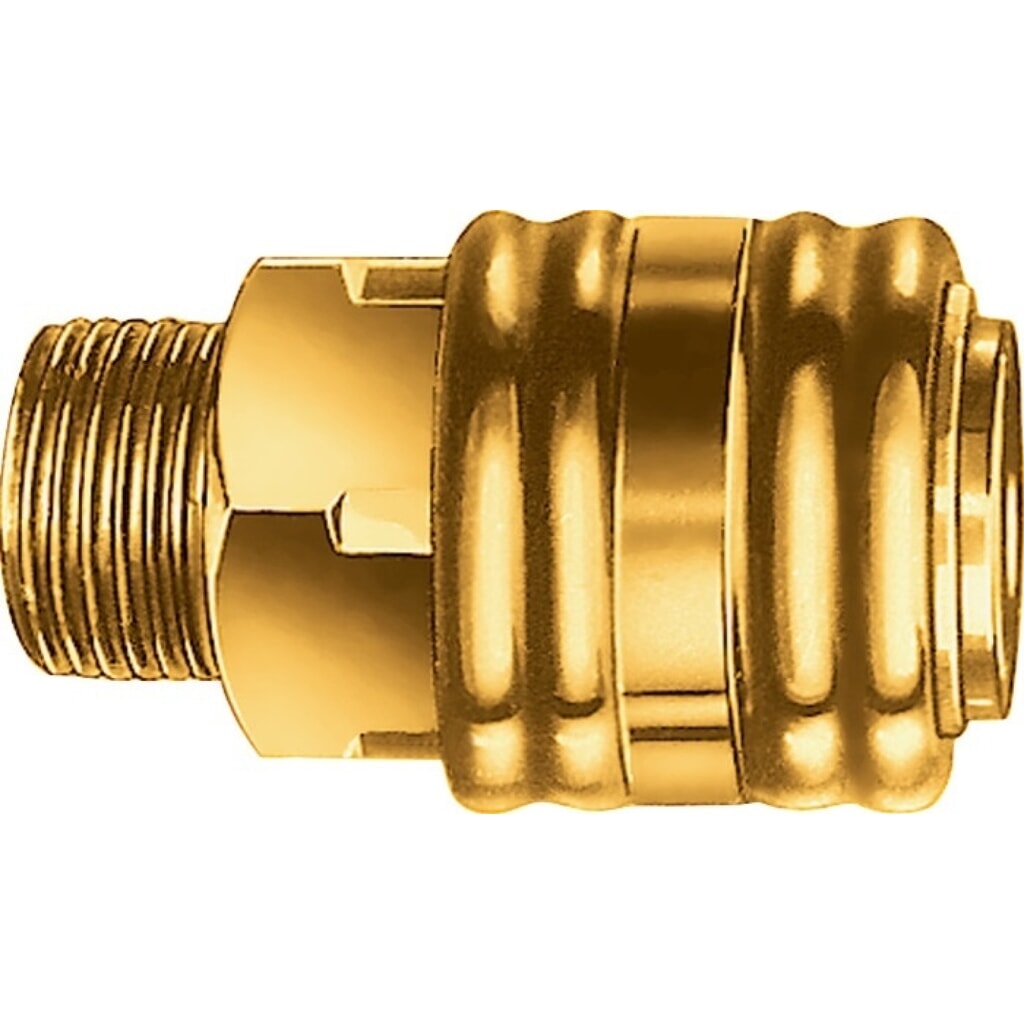 EWO Schnellverschlusskupplung, Gewinde G 1/4 13,16 mm, DN 7,2, Aussengewinde Messing Produktabbildung: EWO Schnellverschlusskupplung, Gewinde G 1/4 13,16 mm, DN 7,2, Aussengewinde Messing