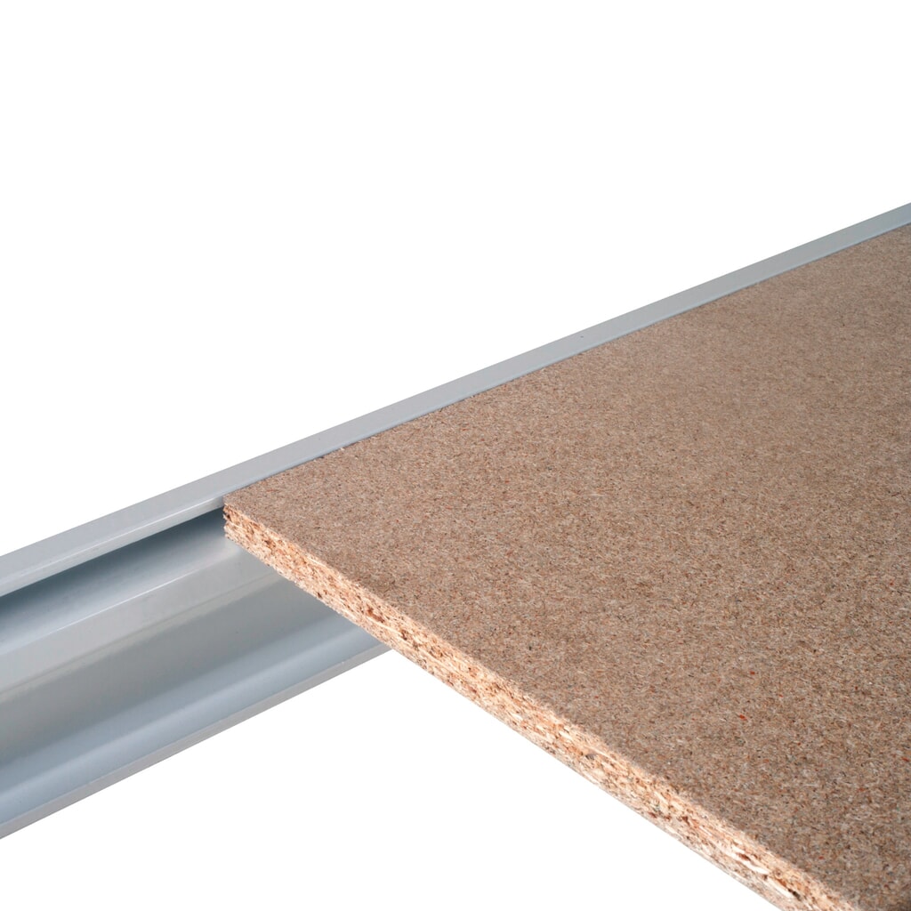 Fachboden für ManOrga Weitspannregal, mit Spanplatten, BxT 1.800 x 600 mm Produktabbildung: Fachboden für ManOrga Weitspannregal, mit Spanplatten, BxT 1.800 x 600 mm