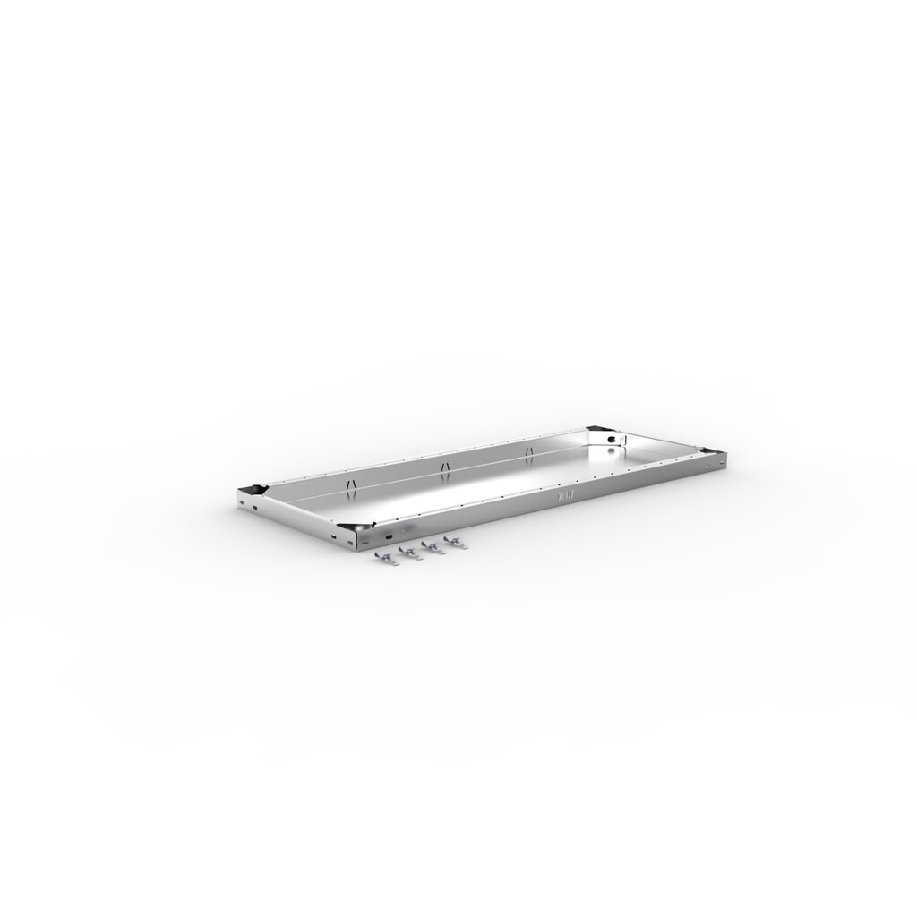 Fachboden für META Fachbodenregal Stecksystem, FL 150 kg, verzinkt, BxT 1.000 x 400 mm Produktabbildung Nr. 2: Fachboden für META Fachbodenregal Stecksystem, FL 150 kg, verzinkt, BxT 1.000 x 400 mm