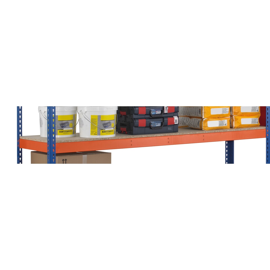 Fachboden für SCHULTE Weitspannregal, mit Spanplatten, BxT 1.536 x 469 mm, orange Produktabbildung Nr. 2: Fachboden für SCHULTE Weitspannregal, mit Spanplatten, BxT 1.536 x 469 mm, orange