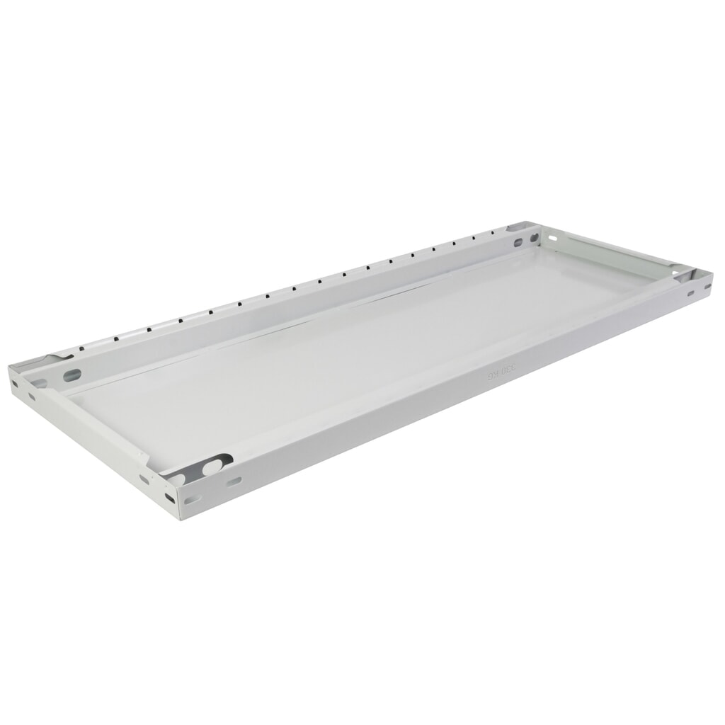 Fachboden MULTIplus330 für SCHULTE Fachbodenregal, Fachlast 330 kg, lichtgrau, BxT 1.000 x 300 mm Produktabbildung Nr. 2: Fachboden MULTIplus330 für SCHULTE Fachbodenregal, Fachlast 330 kg, lichtgrau, BxT 1.000 x 300 mm