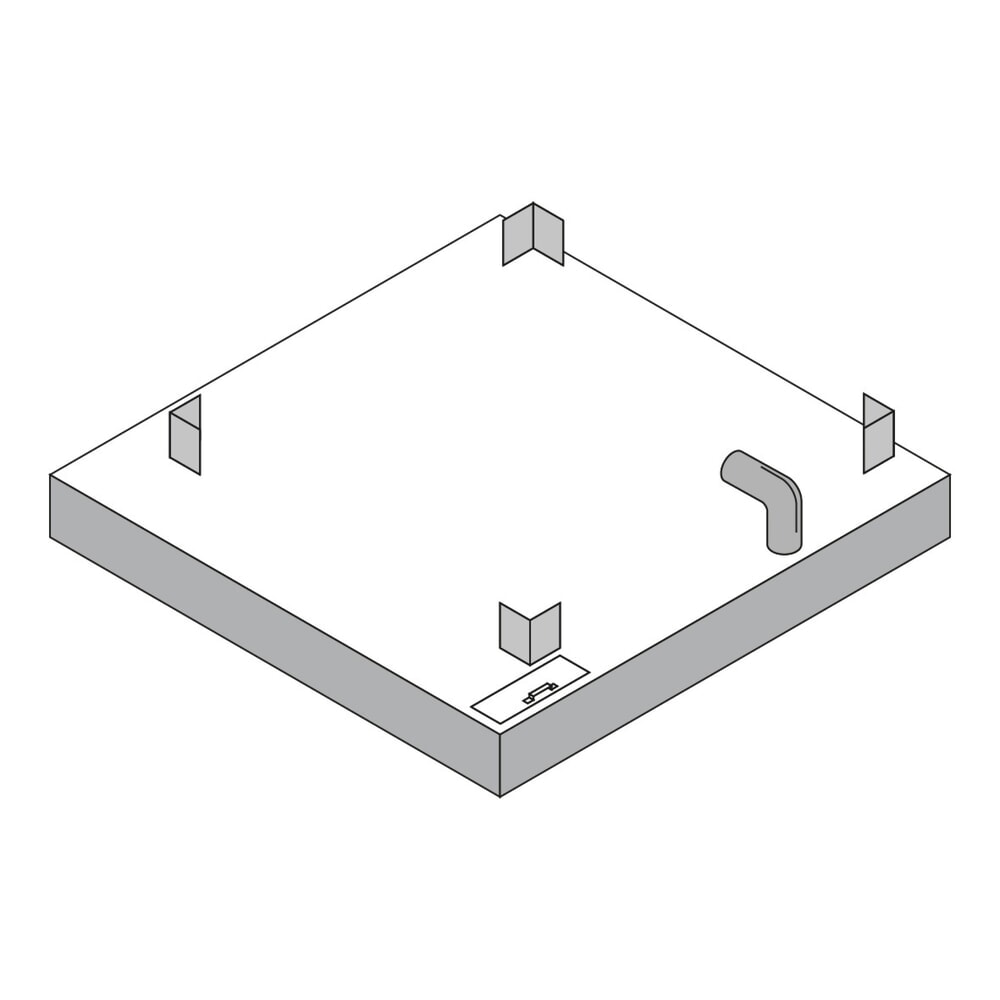 Produktabbildung: Fäkalien- und Abwassertank, 433 l Fassungsvermögen, 1.500 x 1.500 x 280 für FLADAFI® Toilettenbox