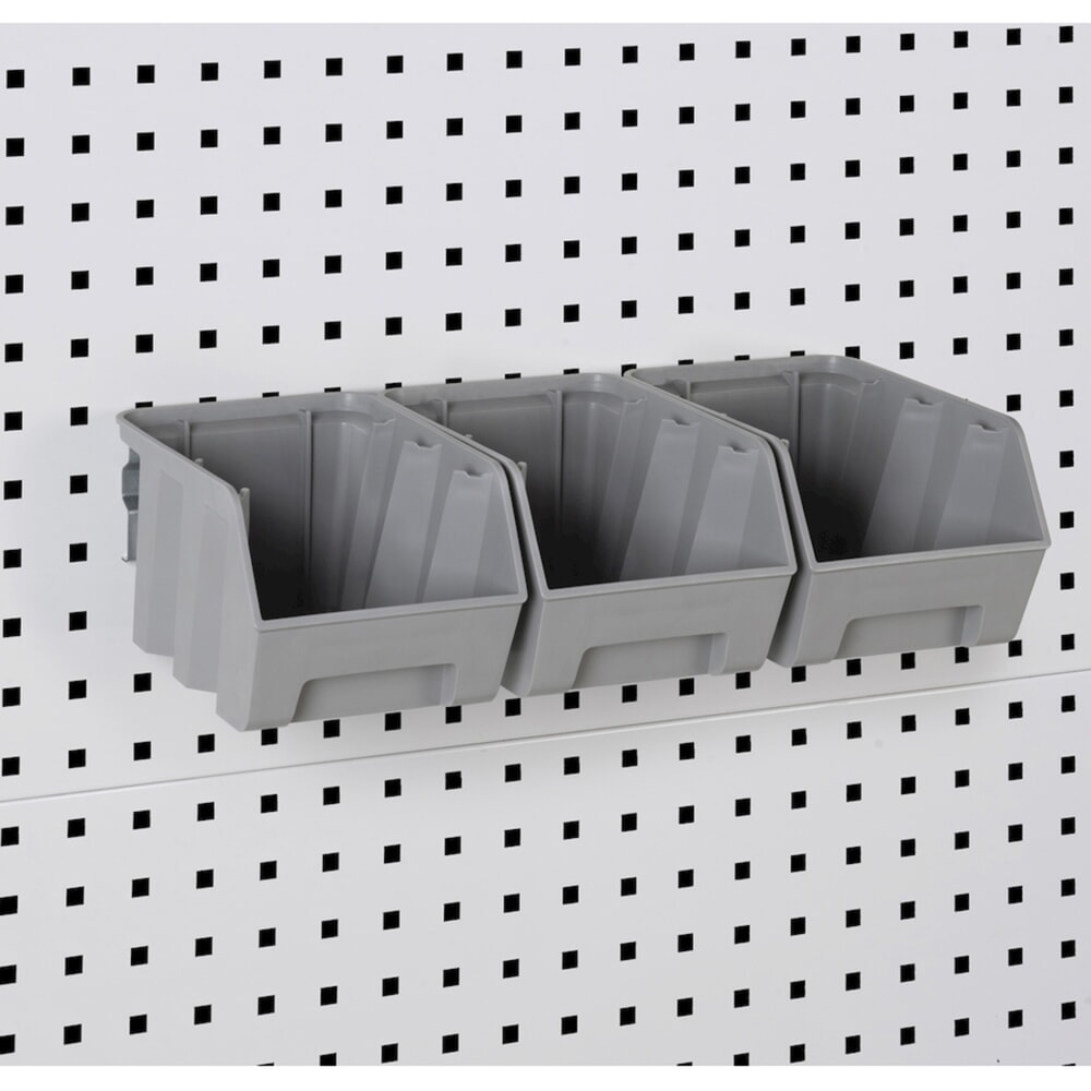 Produktabbildung Nr. 4: Fami PERFOM Werkstattschrank, 3 Schubladen, Lochplatten, Sichtlagerkasten, HxBxT 2.000 x 1.023 x 555 mm, lichtgrau, anthrazit