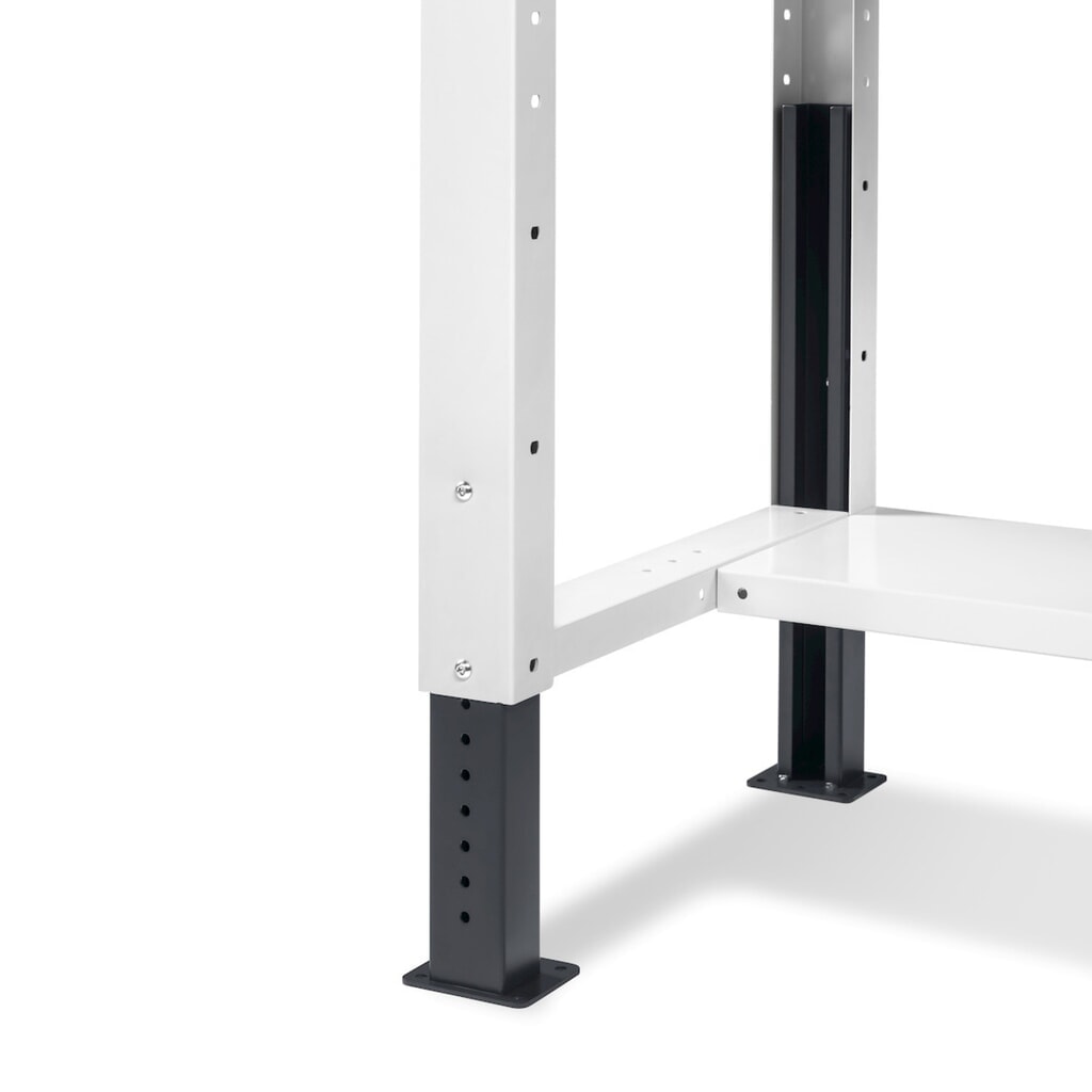 Fami Werkbank, höhenverstellbar, TK 1.000 kg, HxBxT 740-1.110 x 2.000 x 750 mm, RAL 7035 lichtgrau / RAL 7016 anthrazitgrau Produktabbildung Nr. 6: Fami Werkbank, höhenverstellbar, TK 1.000 kg, HxBxT 740-1.110 x 2.000 x 750 mm, RAL 7035 lichtgrau / RAL 7016 anthrazitgrau