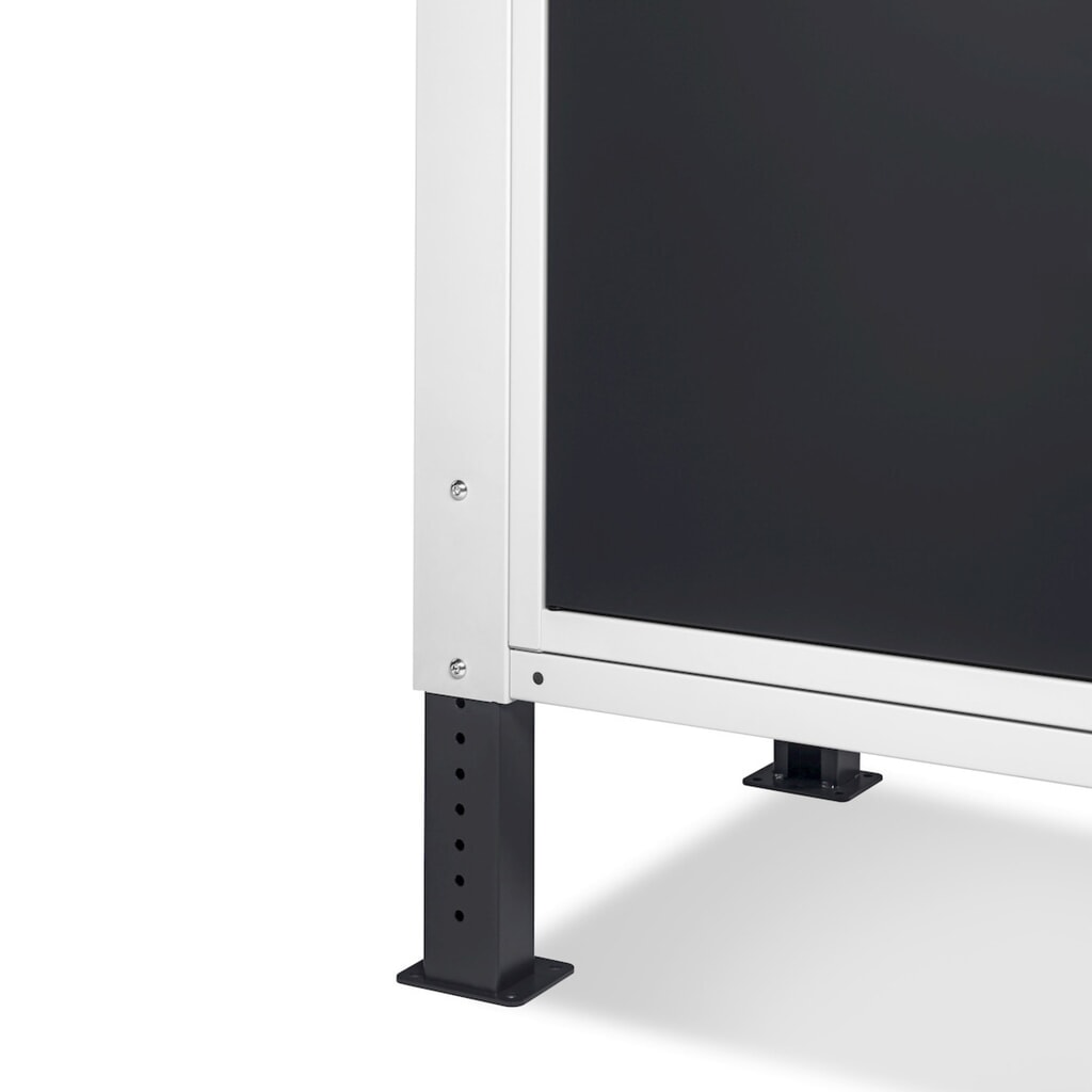 Fami Werkbank, höhenverstellbar, 2 Schubladen u. 2 Schränke, TK 1.000 kg, HxBxT 740-1.110 x 1.500 x 750 mm, RAL 7035 lichtgrau / RAL 7016 anthrazitgrau Produktabbildung Nr. 12: Fami Werkbank, höhenverstellbar, 2 Schubladen u. 2 Schränke, TK 1.000 kg, HxBxT 740-1.110 x 1.500 x 750 mm, RAL 7035 lichtgrau / RAL 7016 anthrazitgrau