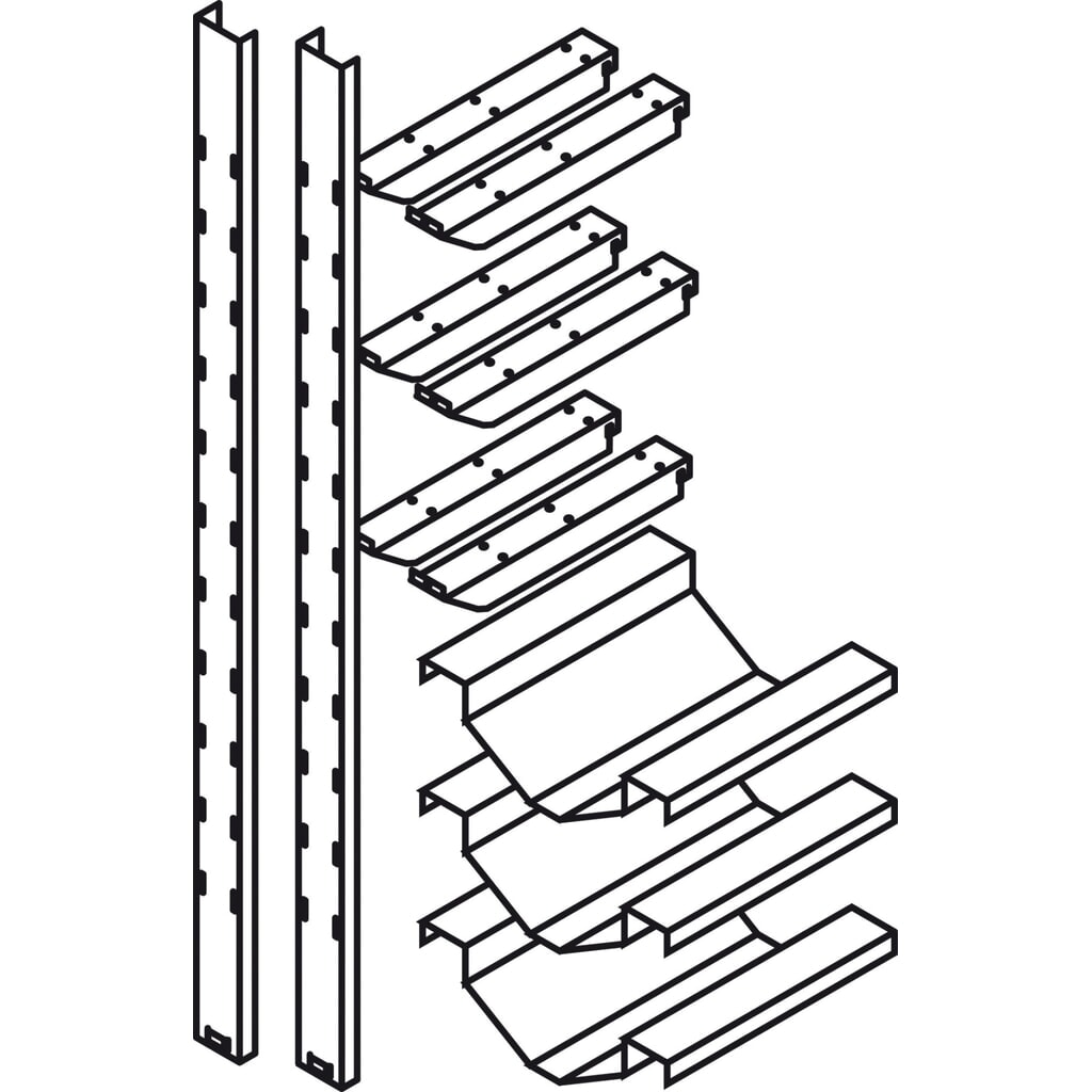 Fassregal für 3x 50/60L Fässer, liegende Lagerung für SAFE Tank Gefahrstoffcontainer Produktabbildung Nr. 2: Fassregal für 3x 50/60L Fässer, liegende Lagerung für SAFE Tank Gefahrstoffcontainer