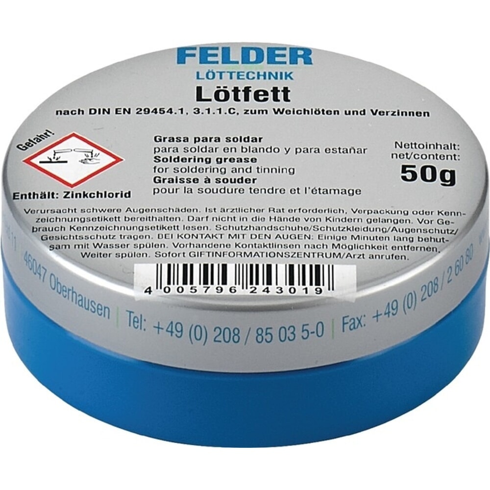 Produktabbildung: FELDER Lötfett, zum Weichlöten, 100 g