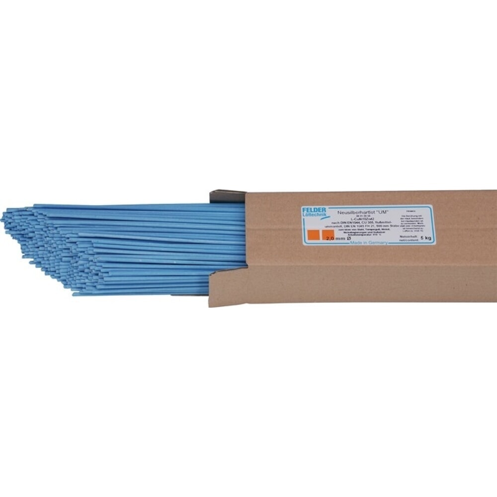 Produktabbildung: FELDER Neusilberhartlot UM Cu 305, L-Cu Ni Zn 42, D3xL500mm, 5 kg