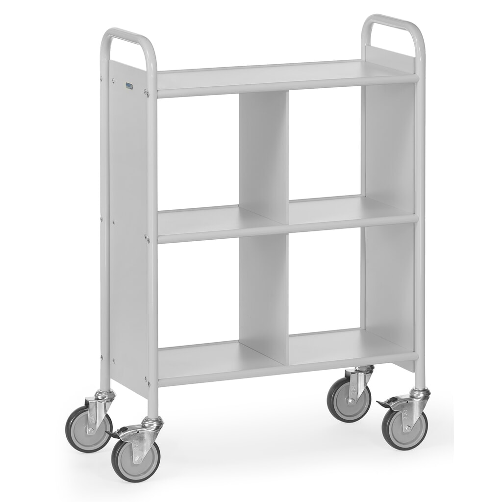 fetra® Büro- und Aktenwagen, 4 Fächer ohne Rückwand Produktabbildung: fetra® Büro- und Aktenwagen, 4 Fächer ohne Rückwand