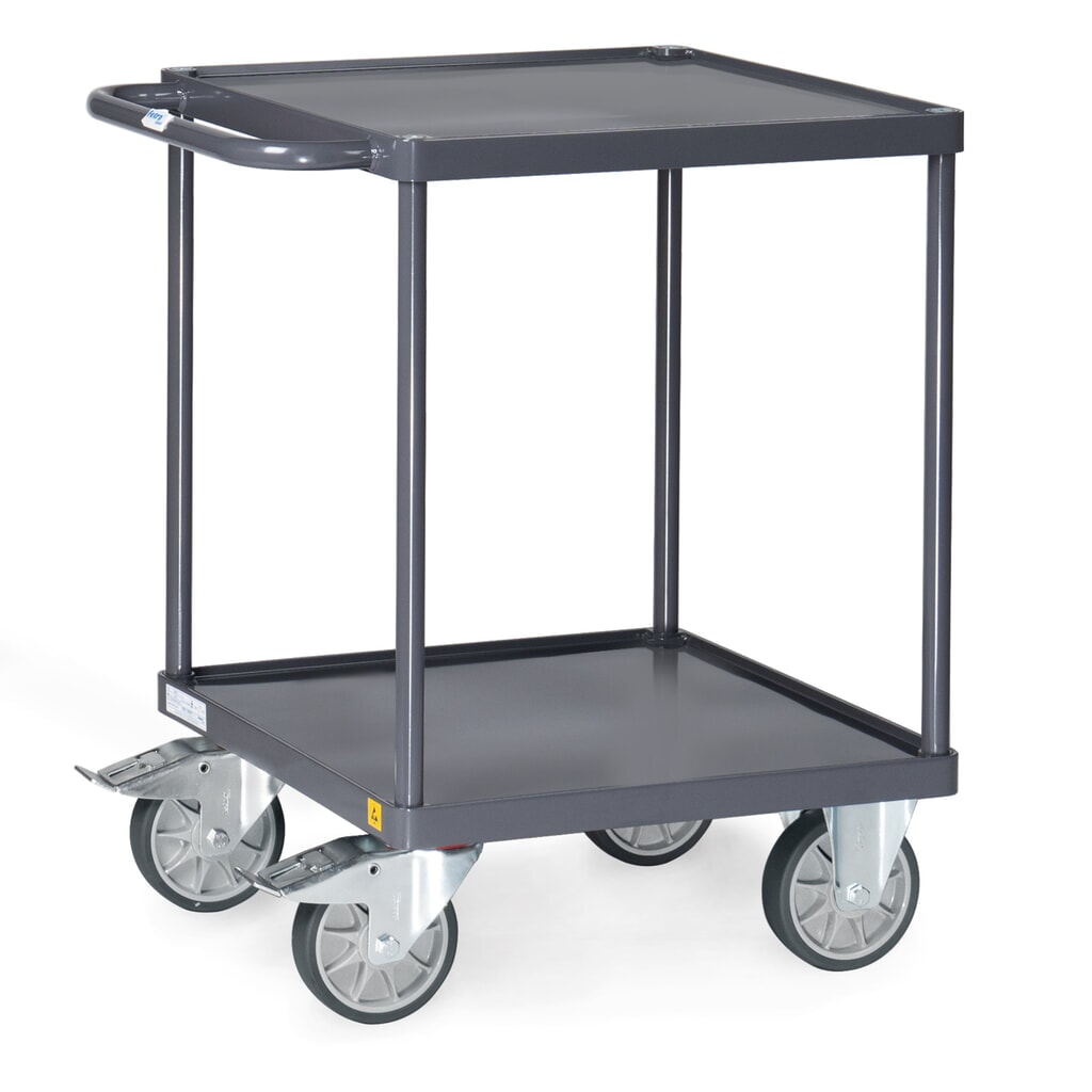 fetra® ESD-Tisch- und Montagewagen mit Stahlblechwannen à 600 x 600 mm Produktabbildung Nr. 1: fetra® ESD-Tisch- und Montagewagen mit Stahlblechwannen à 600 x 600 mm