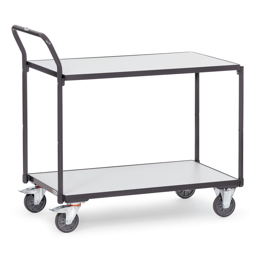 Produktabbildung: fetra® ESD-Tischwagen, TK 300 kg, 2 Ladeflächen à 500 x 850 mm