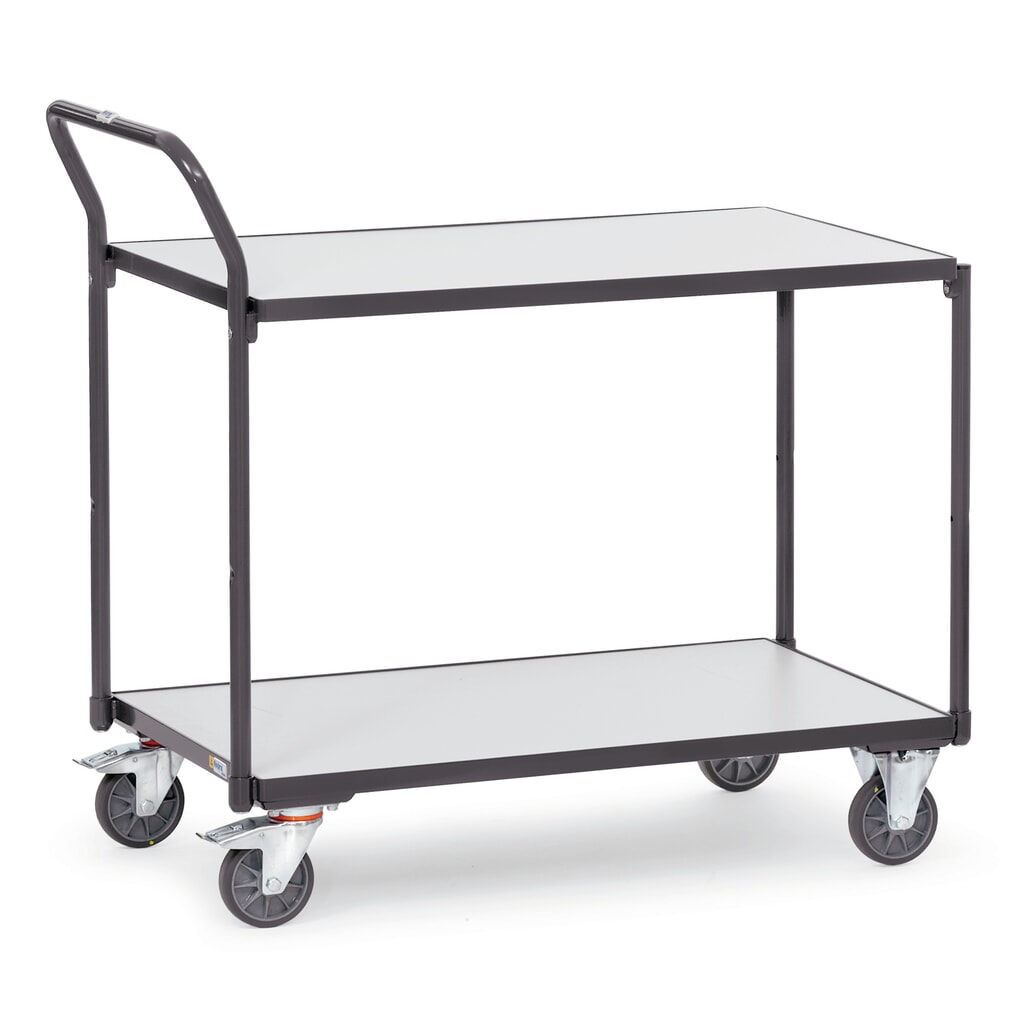 fetra® ESD-Tischwagen, TK 300 kg, 2 Ladeflächen à 500 x 850 mm Produktabbildung Nr. 1: fetra® ESD-Tischwagen, TK 300 kg, 2 Ladeflächen à 500 x 850 mm