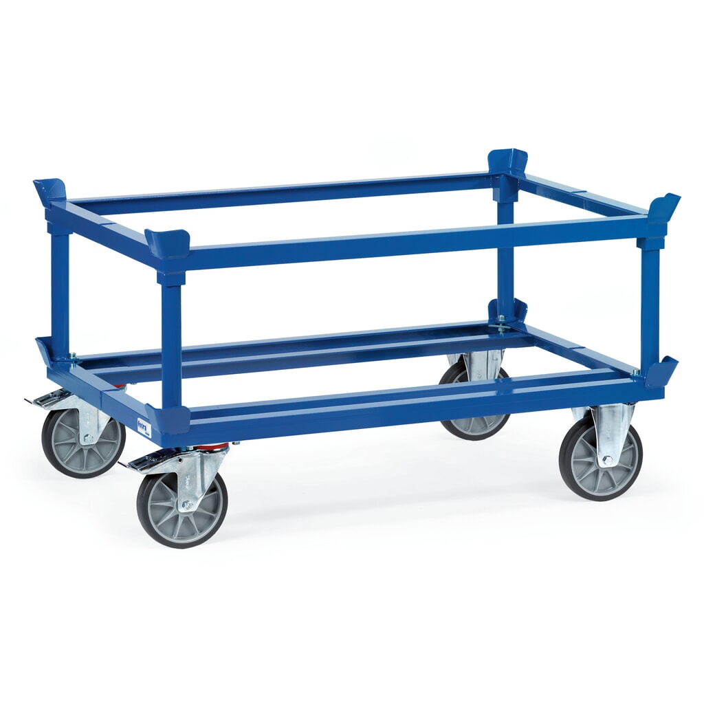 fetra® Fahrgestell mit Fangecken, TK 750 kg, für Paletten 800 x 600 mm, TPE-Bereifung Produktabbildung Nr. 2: fetra® Fahrgestell mit Fangecken, TK 750 kg, für Paletten 800 x 600 mm, TPE-Bereifung