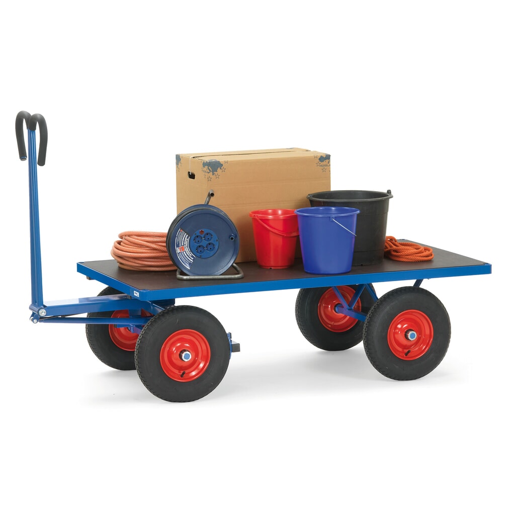 Produktabbildung Nr. 2: fetra® Handpritschenwagen ohne Wände, Ladefläche BxT 900 x 1.600 mm, TK 1.000 kg, Luft-Bereifung