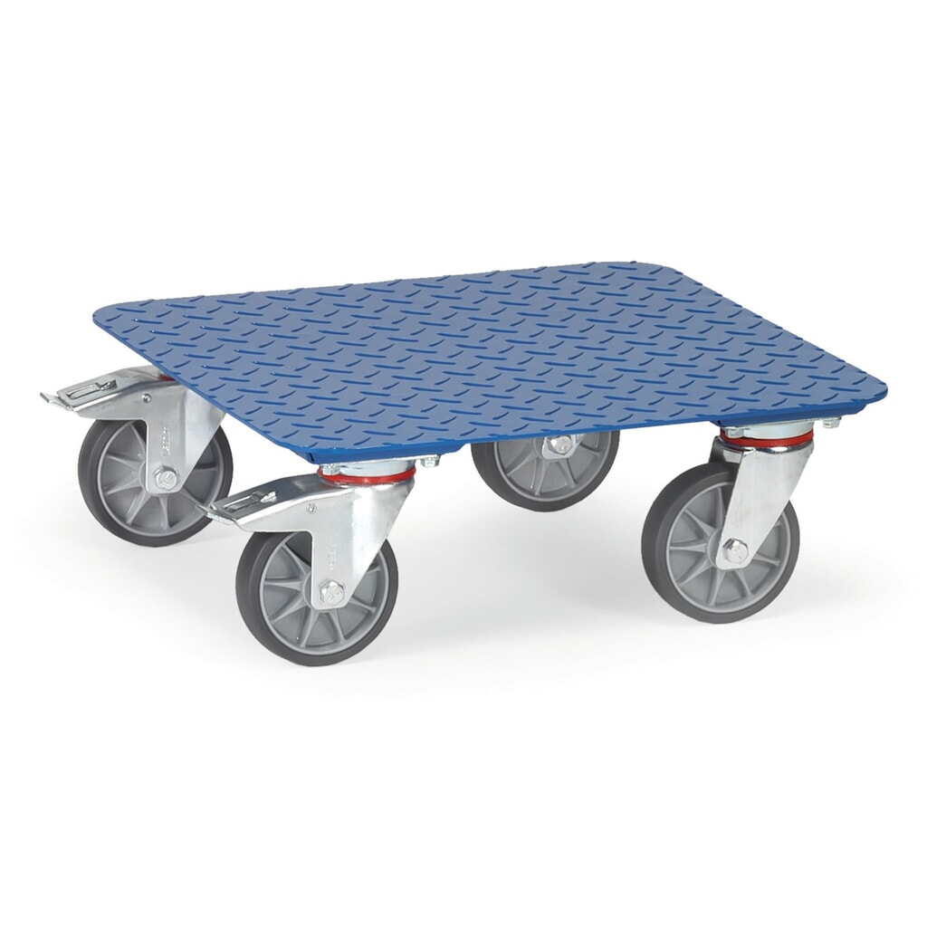 Produktabbildung Nr. 1: fetra® Kistenroller mit Tränenblech, TK 400 kg, Ladefläche 500 x 500 mm