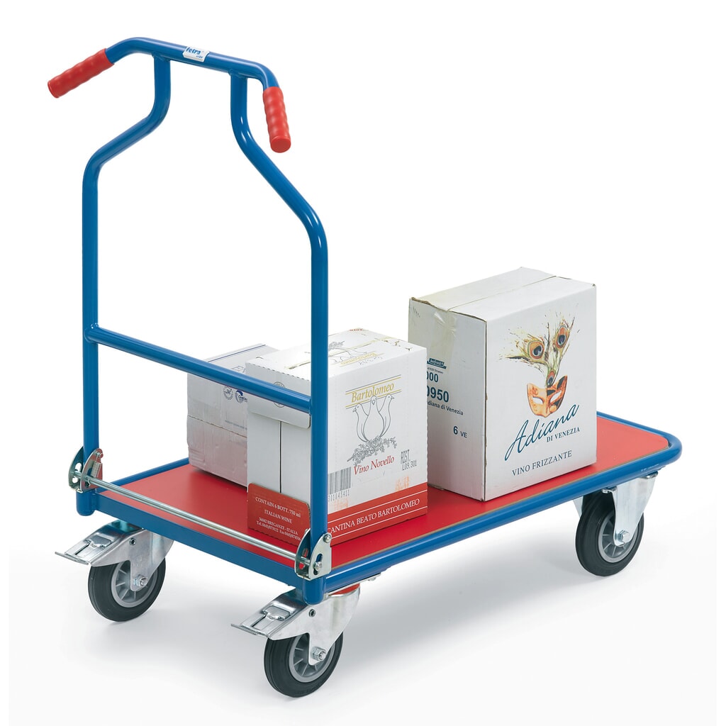 fetra® Klappwagen Optiliner, Tragkraft 400 kg, blau, rot Produktabbildung Nr. 3: fetra® Klappwagen Optiliner, Tragkraft 400 kg, blau, rot