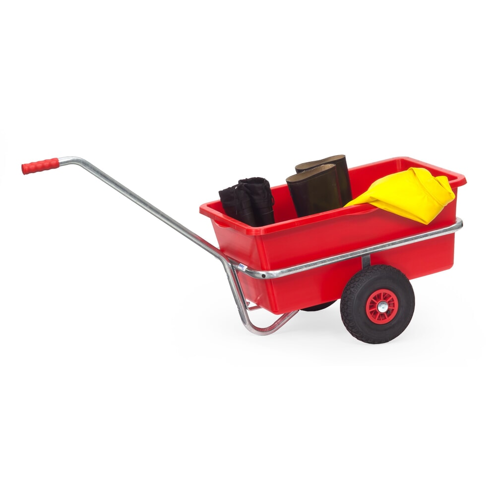 Produktabbildung Nr. 2: fetra® Leicht-Handwagen mit Kunststoffmulde, Luftbereifung, HxBxL 777 mm x 596 mm x 1.401 mm, Tragkraft 200 kg, feuerverzinkt