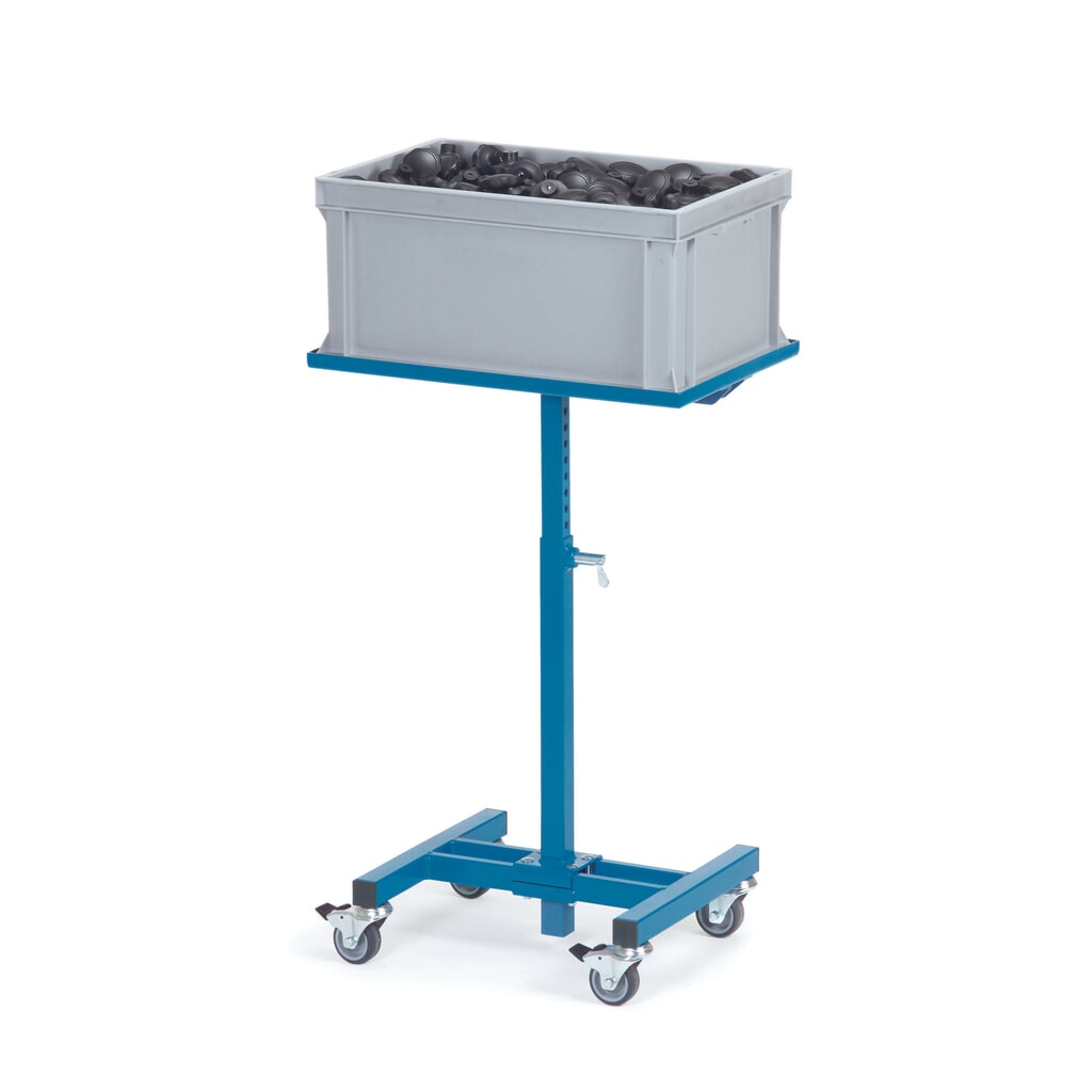 fetra® Materialständer, Basismodell, gerade Plattform, Höhe 524-774 mm Produktabbildung Nr. 2: fetra® Materialständer, Basismodell, gerade Plattform, Höhe 524-774 mm