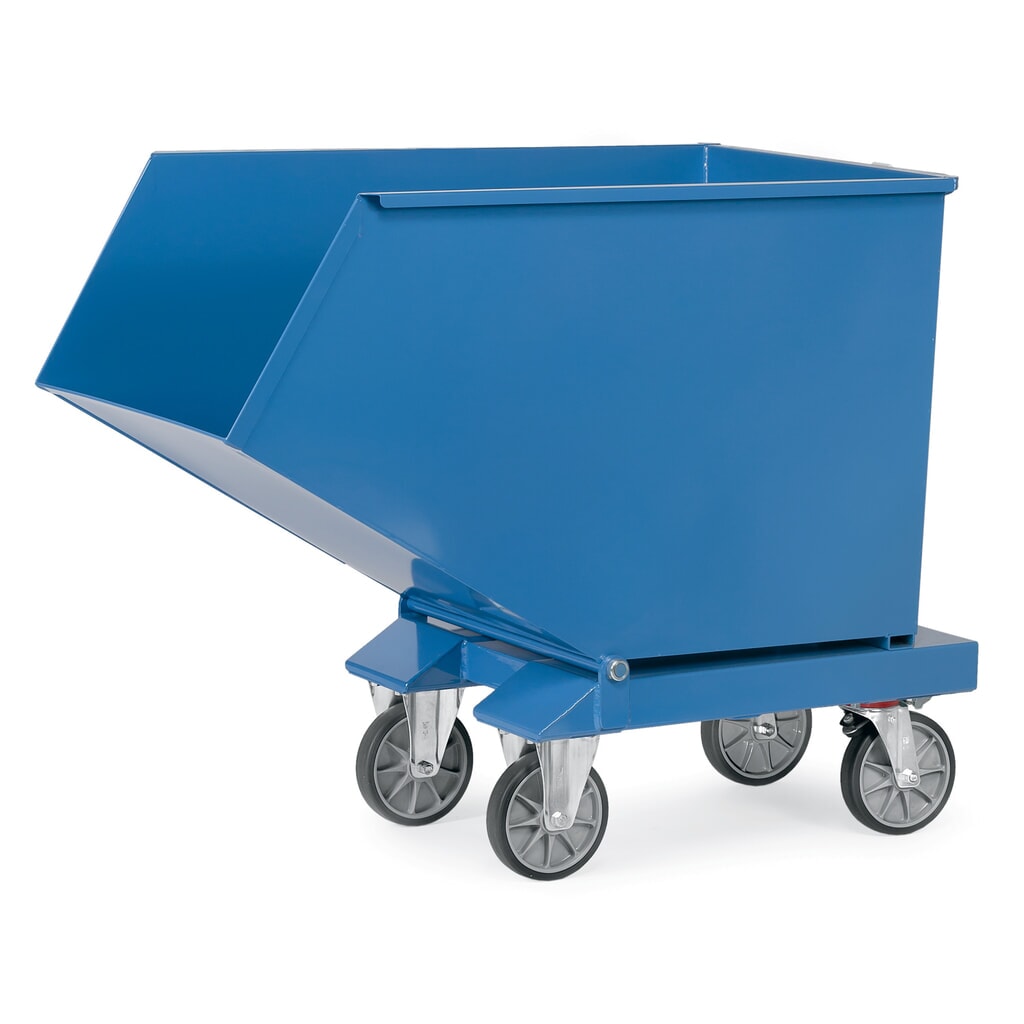 Produktabbildung Nr. 6: fetra® Muldenkipper mit Rollen, Volumen 0,45 m³, Blau