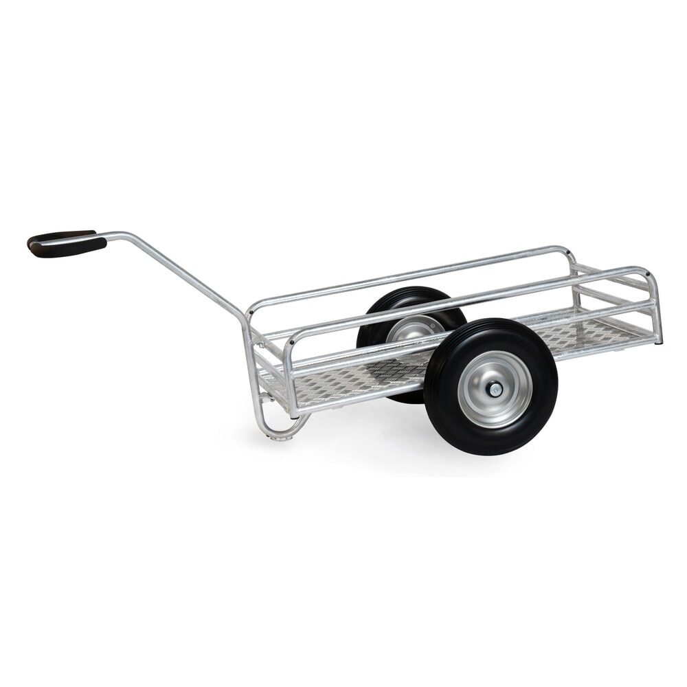 Produktabbildung: fetra® Outdoor-Handwagen, 1-Achser, TK 400 kg, Ladefläche BxT 1.145 x 545 mm, PU-Bereifung