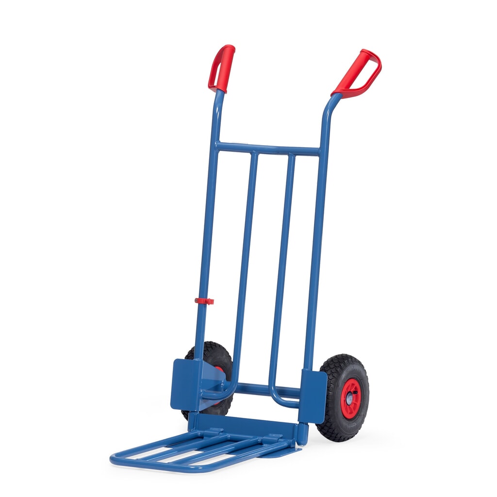 fetra® Paketkarre, mit Klappschaufel, TK 250 kg, Schaufel BxT 400 x 150 mm, Luft-Bereifung Produktabbildung: fetra® Paketkarre, mit Klappschaufel, TK 250 kg, Schaufel BxT 400 x 150 mm, Luft-Bereifung