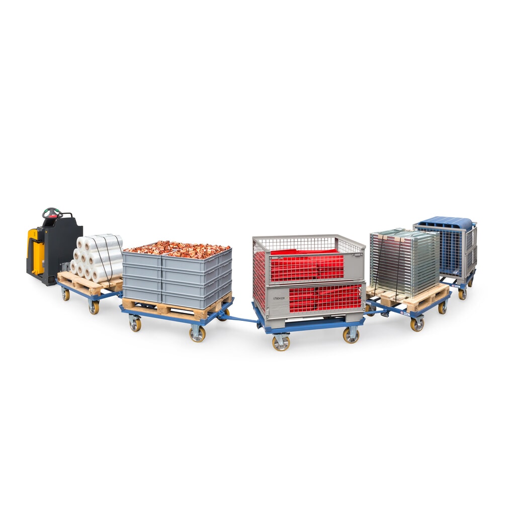 Produktabbildung Nr. 8: fetra® Palettenfahrgestell, mit Kupplung + Deichsel, TK 1.000 kg
