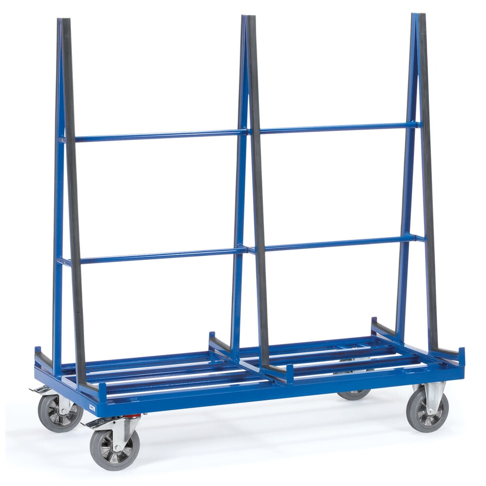 Produktabbildung: fetra® Plattenwagen, 2-seitig, HxBxT 1.783 x 1.276 x 800 mm