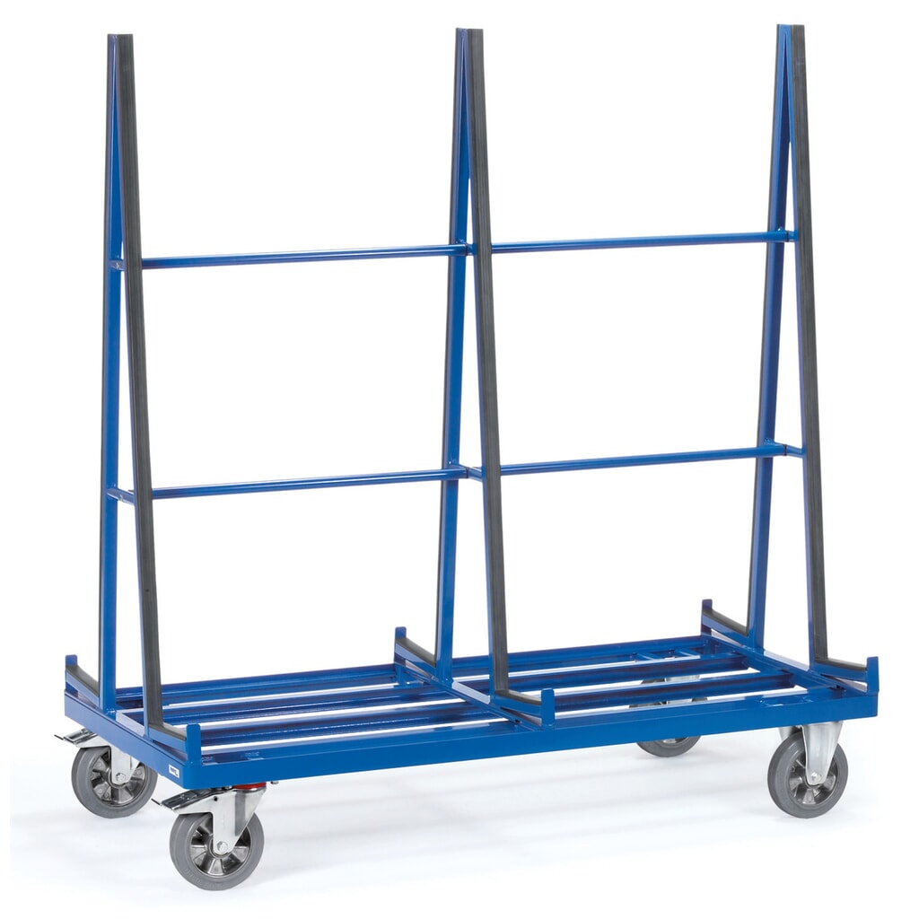 Produktabbildung: fetra® Plattenwagen, 2-seitig, HxBxT 1.783 x 1.276 x 800 mm