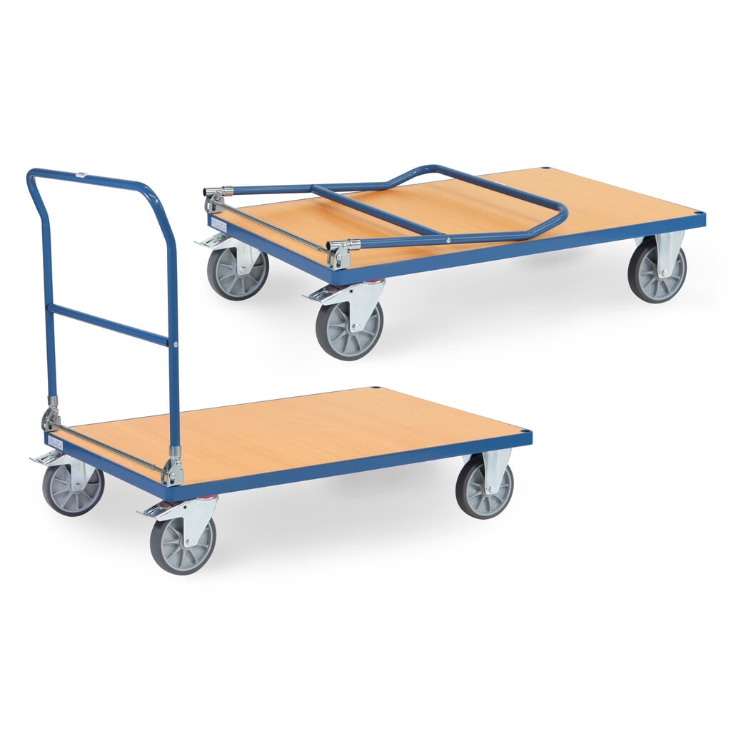 Produktabbildung: fetra® Plattformwagen, klappbar, TK 500 kg, Ladefläche BxT 1.200 x 800 mm