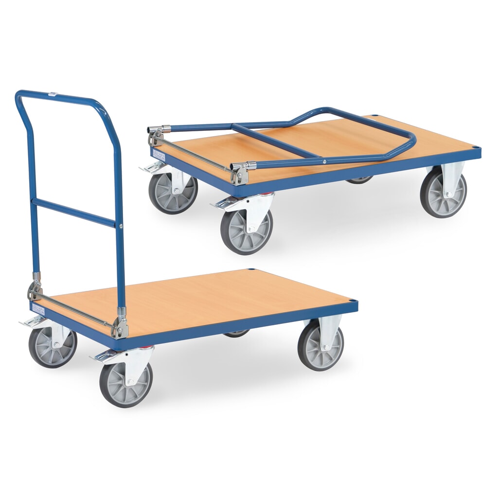 Produktabbildung: fetra® Plattformwagen, klappbar, TK 500 kg, Ladefläche BxT 1.000 x 700 mm