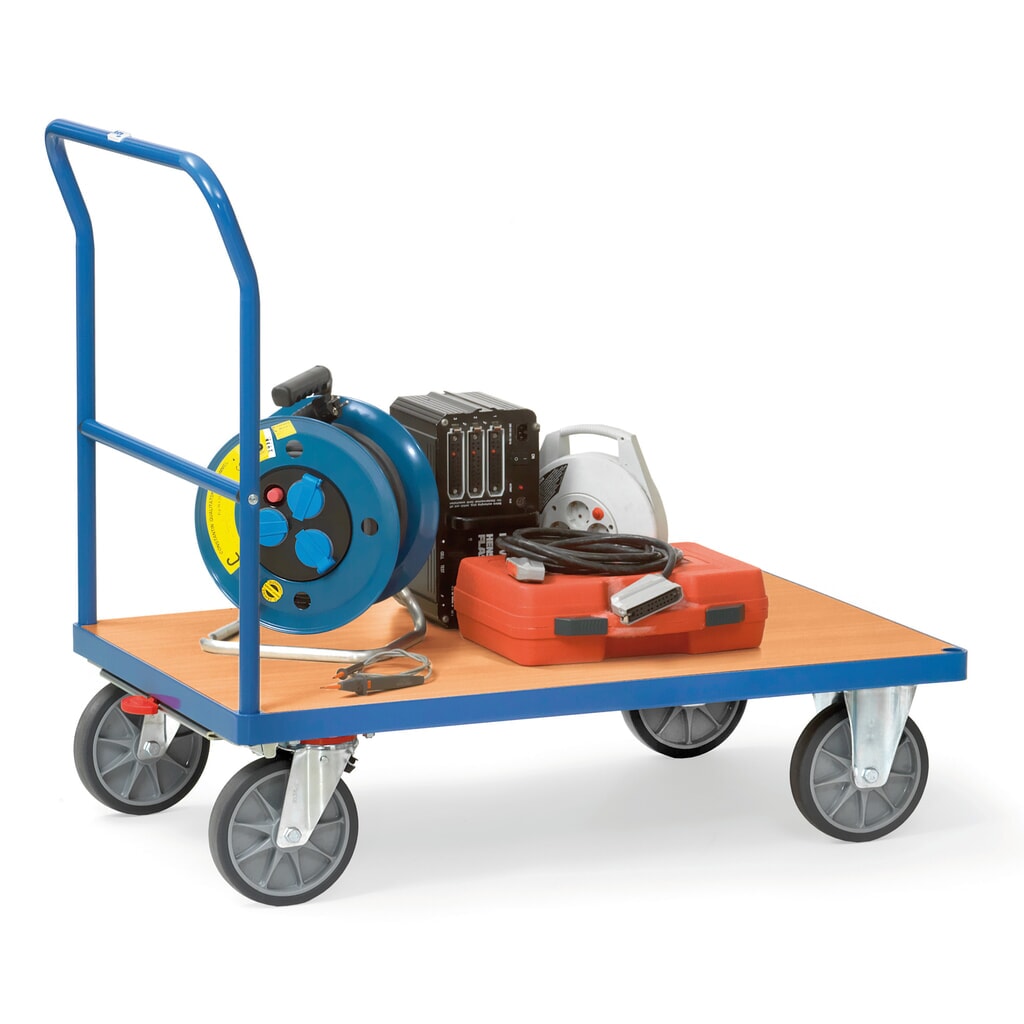 Produktabbildung Nr. 3: fetra® Plattformwagen mit Schiebebügel, Ladefläche BxT 600 x 1.000 mm, brillantblau