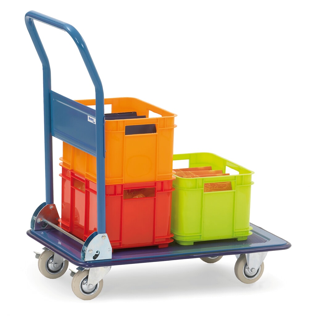 fetra® Plattformwagen mit Stahl-Plattform 750 x 480 mm, TK 150 kg Produktabbildung Nr. 2: fetra® Plattformwagen mit Stahl-Plattform 750 x 480 mm, TK 150 kg