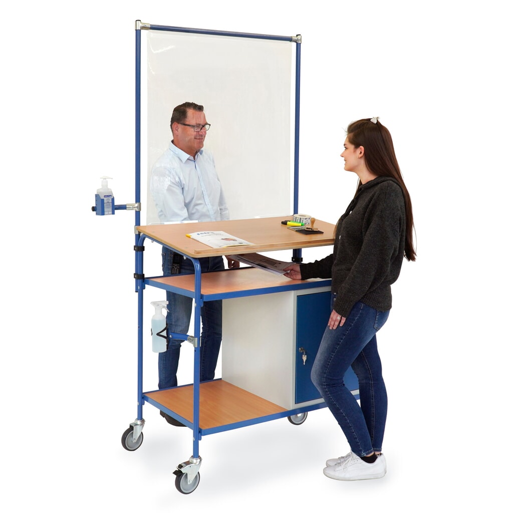fetra® Rollpult mit Infektionsschutzausstattung Produktabbildung Nr. 4: fetra® Rollpult mit Infektionsschutzausstattung