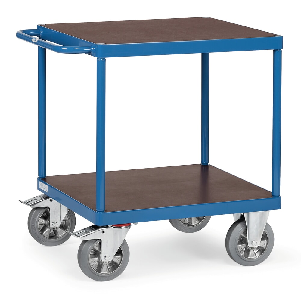 Produktabbildung: fetra® Schwerlast-Tischwagen, TK 1.200 kg, 2 Etagen à 700 x 700 mm