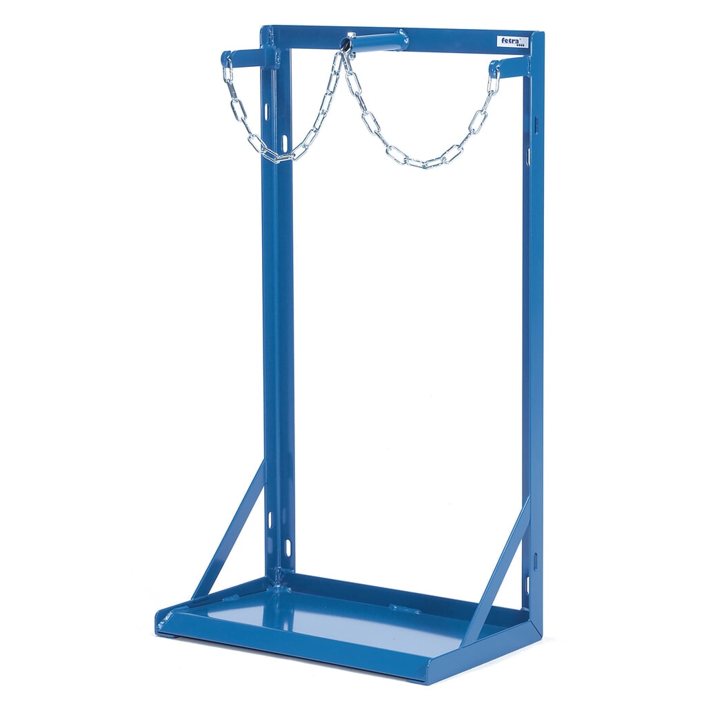 fetra® Stahlflaschen-Ständer, 2 Flaschen, 40-50 Liter Produktabbildung: fetra® Stahlflaschen-Ständer, 2 Flaschen, 40-50 Liter