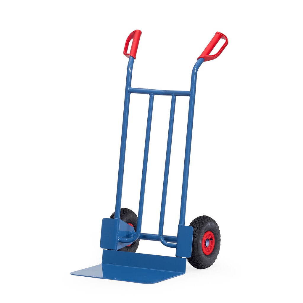 fetra® Stapelkarre, Höhe 1.150 mm, Tragkraft 250 kg, Schaufel BxT 480 x 300 mm, einfach, Luft-Bereifung Produktabbildung: fetra® Stapelkarre, Höhe 1.150 mm, Tragkraft 250 kg, Schaufel BxT 480 x 300 mm, einfach, Luft-Bereifung